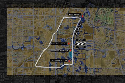 formula one map las vegas